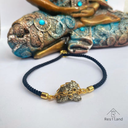 Pulsera piedra Pirita con Oro GolFi